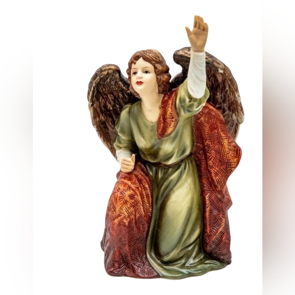 O'Well Hand Painted Porcelain Angel Figurine 9"